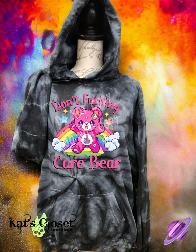 DON T CARE BEAR TIE DYE HOODIE PREORDER CLOSING 1 26 Kat s