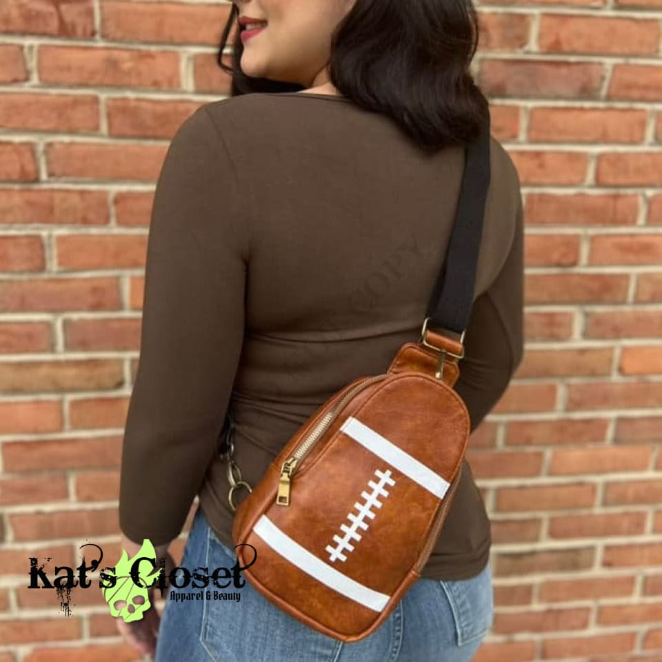 Football Sling Bag w/Adjustable Strap – Kat's Closet Apparel & Beauty