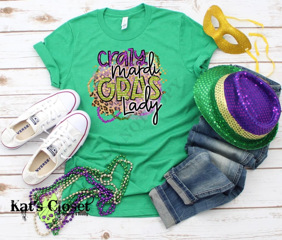 Custom Louisiana Girl Mardi Gras - Ladies Slim Fit Favorite Tee | Personalized Team Purple Tops from Customized Girl