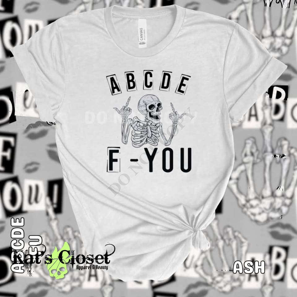 ABCDEF U Graphic Tee Long Sleeve or Sweatshirt T-Shirt