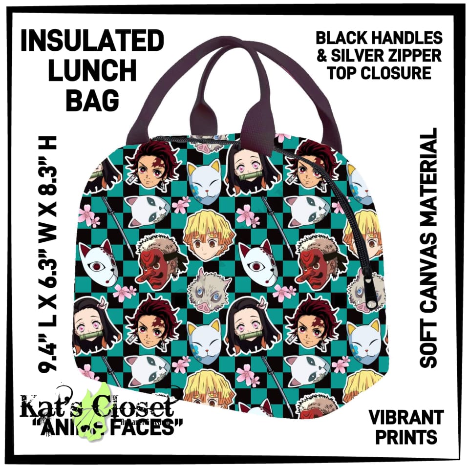 Anime Faces Insulated Lunch Bag BAGS
