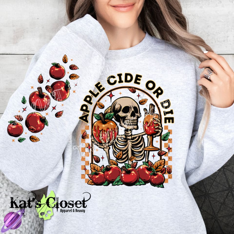 APPLE CREWNECK SWEATSHIRT W/ SLEEVE PRINT Sweatshirt