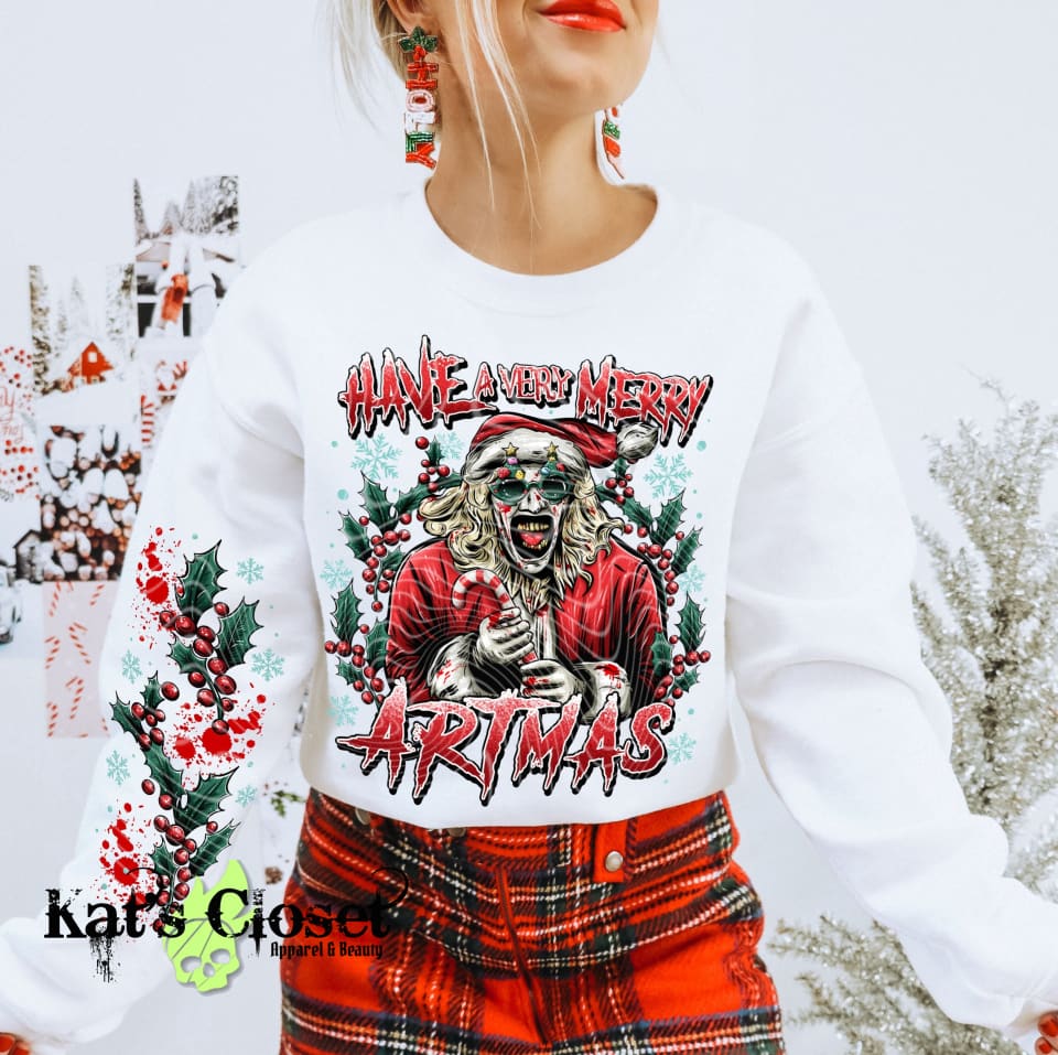 ARTMAS CREWNECK SWEATSHIRT W/ SLEEVE PRINT Sweatshirt