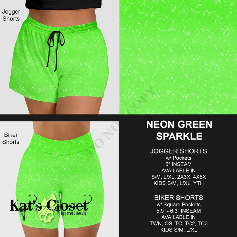 Neon Green Jogger/Biker Shorts (Pre Order Closed ETA: mid Aug) Ordered Pre-Orders