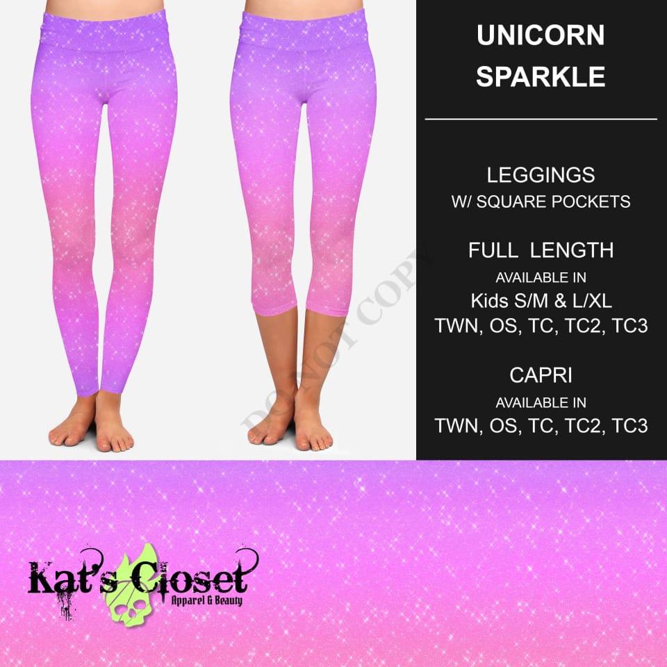 Unicorn Sparkle Leggings w/ Pockets (Pre Order Closed ETA mid Aug) Ordered Pre-Orders