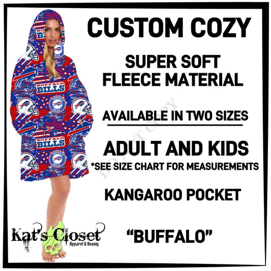 Buffalo Hooded Cozy - Preorder Closed ETA: Early Oct COZY