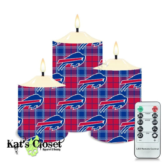 Buffalo Plaid 3-Piece Battery Operated Candle Set - Preorder ETA: Mid-Dec Sets