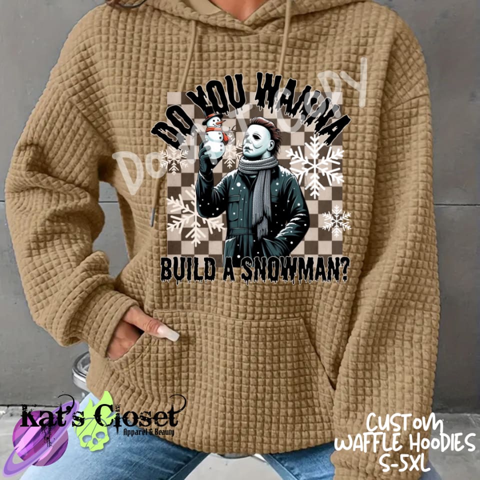 BUILD A SNOWMAN - CUSTOM WAFFLE HOODIES PREORDER CLOSING 11/19 HOODIE