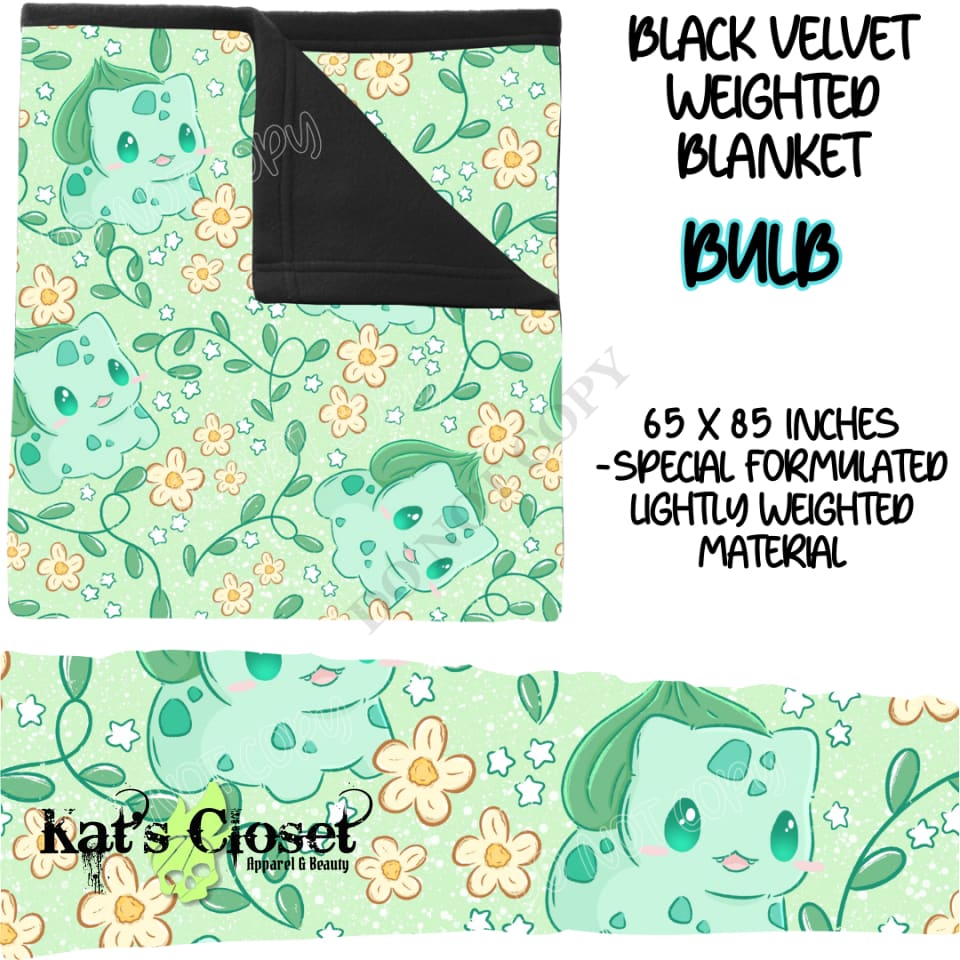 BULB - BLACK VELVET WEIGHTED BLANKET ROUND 4 PREORDER CLOSING 10/16 Blankets