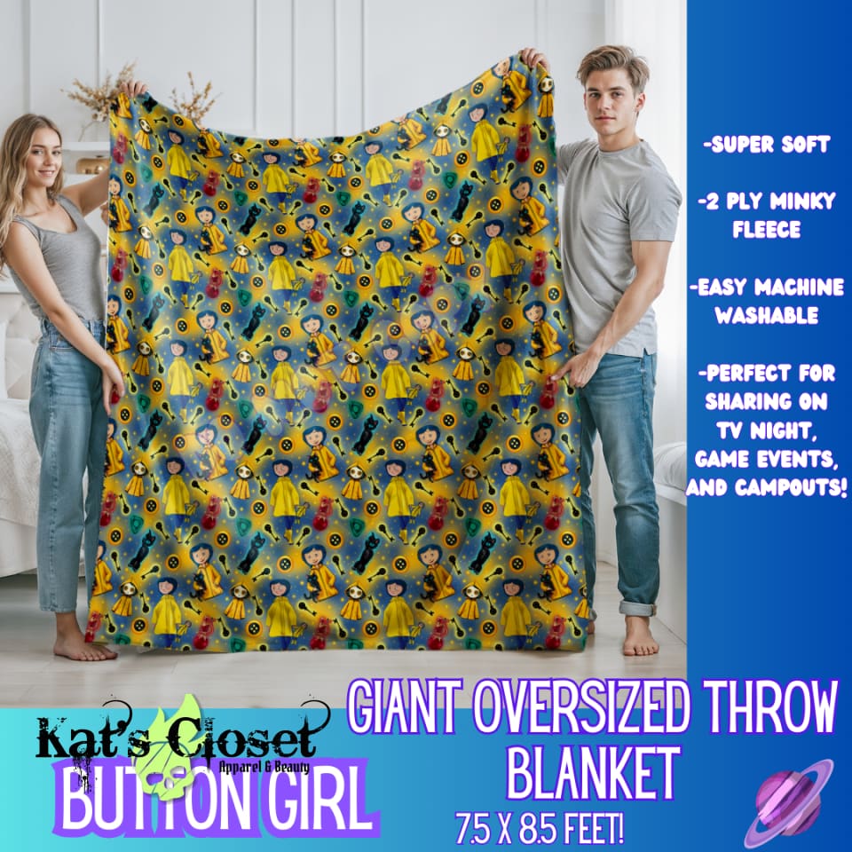 BUTTON GIRL - GIANT SHAREABLE THROW BLANKETS ROUND 9 - PREORDER CLOSING 11/6 Blanket