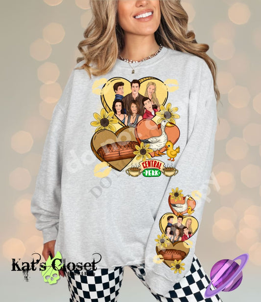 CENTRAL LOVE CREWNECK SWEATSHIRT W/ SLEEVE PRINT Sweatshirt