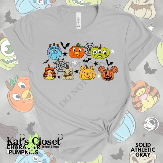 Character Pumpkins Graphic Tee Long Sleeve or Sweatshirt T-Shirt