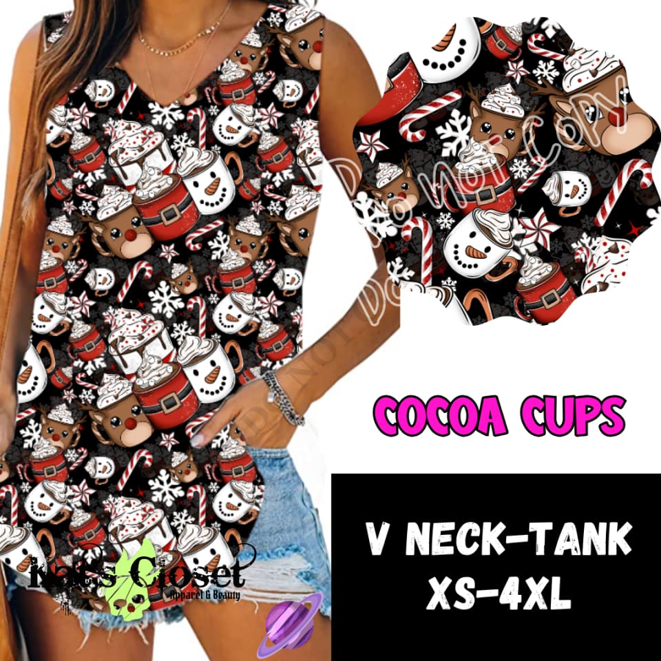 COCOA CUPS V-NECK TANK PREORDER CLOSING 10/8 Tank Top