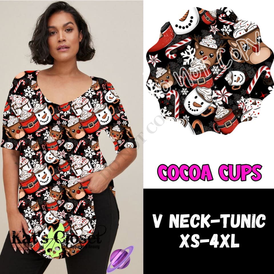 COCOA CUPS V-NECK TUNIC PREORDER CLOSING 10/8 VNECK TUNICS