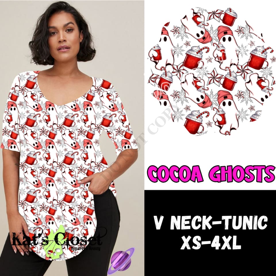 COCOA GHOSTS V-NECK TUNIC PREORDER CLOSING 10/8 VNECK TUNICS