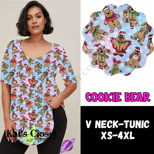 COOKIE BEAR V-NECK TUNIC PREORDER CLOSING 10/8 VNECK TUNICS