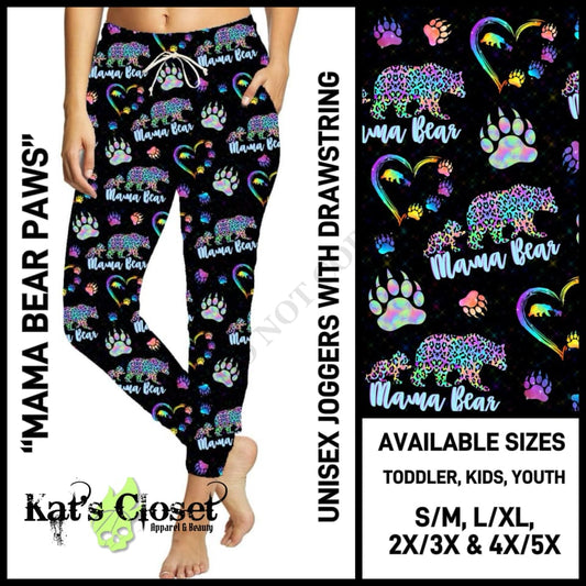 Mama Bear Paws Unisex Full Joggers - Preorder ETA: Late Dec JOGGERS