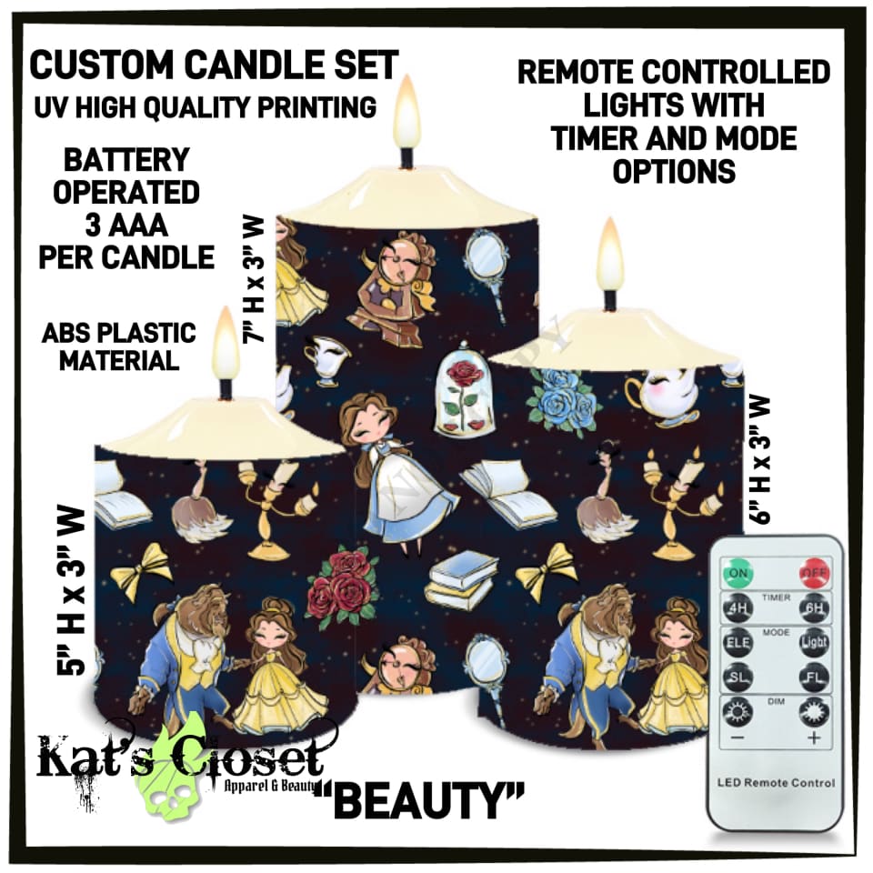 Beauty 3-Piece Battery Operated Candle Set - Preorder ETA: Mid-Dec Sets