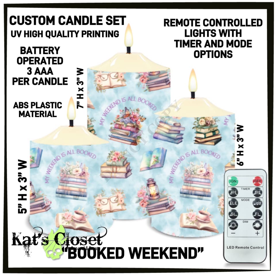 Booked Weekend 3-Piece Battery Operated Candle Set - Preorder ETA: Mid-Dec Sets