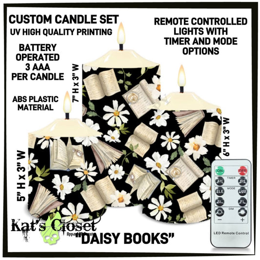 Daisy Books 3-Piece Battery Operated Candle Set - Preorder ETA: Mid-Dec Sets