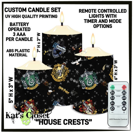 House Crests 3-Piece Battery Operated Candle Set - Preorder ETA: Mid-Dec