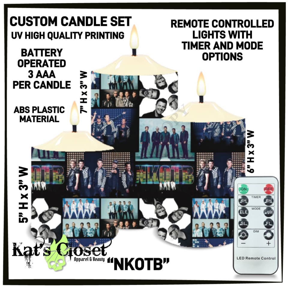 Nkotb 3-Piece Battery Operated Candle Set - Preorder ETA: Mid-Dec