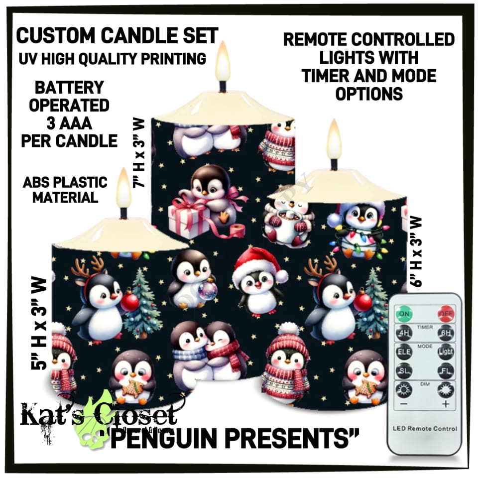 Penguin Presents 3-Piece Battery Operated Candle Set - Preorder ETA: Mid-Dec