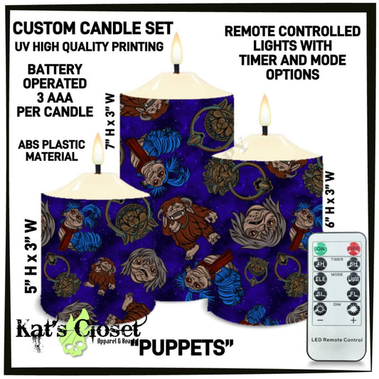 Puppets 3-Piece Battery Operated Candle Set - Preorder ETA: Mid-Dec