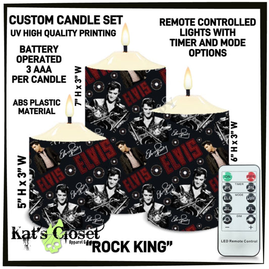 Rock King 3-Piece Battery Operated Candle Set - Preorder ETA: Mid-Dec