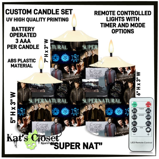 Super Nat 3-Piece Battery Operated Candle Set - Preorder ETA: Mid-Dec