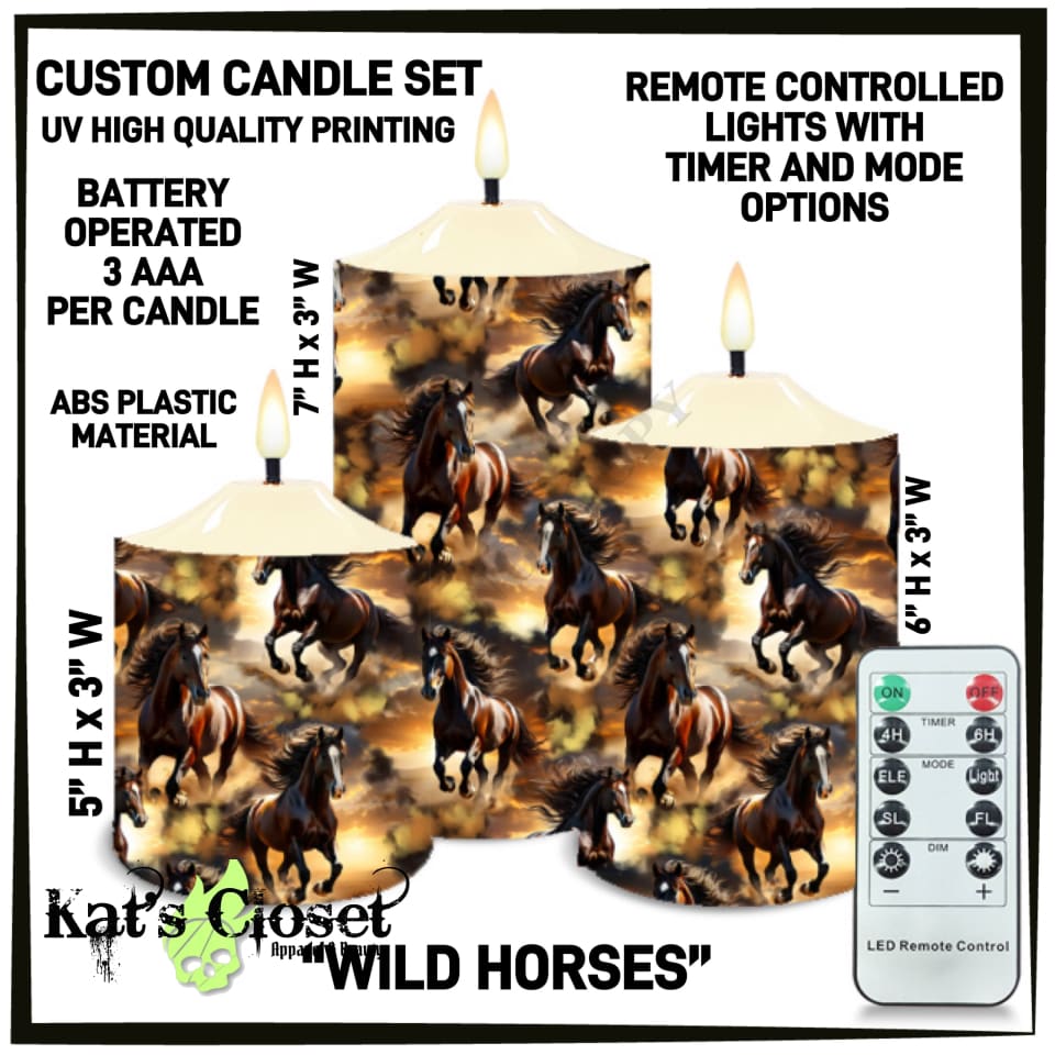 Wild Horses 3-Piece Battery Operated Candle Set - Preorder ETA: Mid-Dec