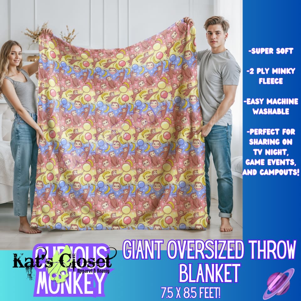 CURIOUS MONKEY - GIANT SHAREABLE THROW BLANKETS ROUND 9 - PREORDER CLOSING 11/6 Blanket