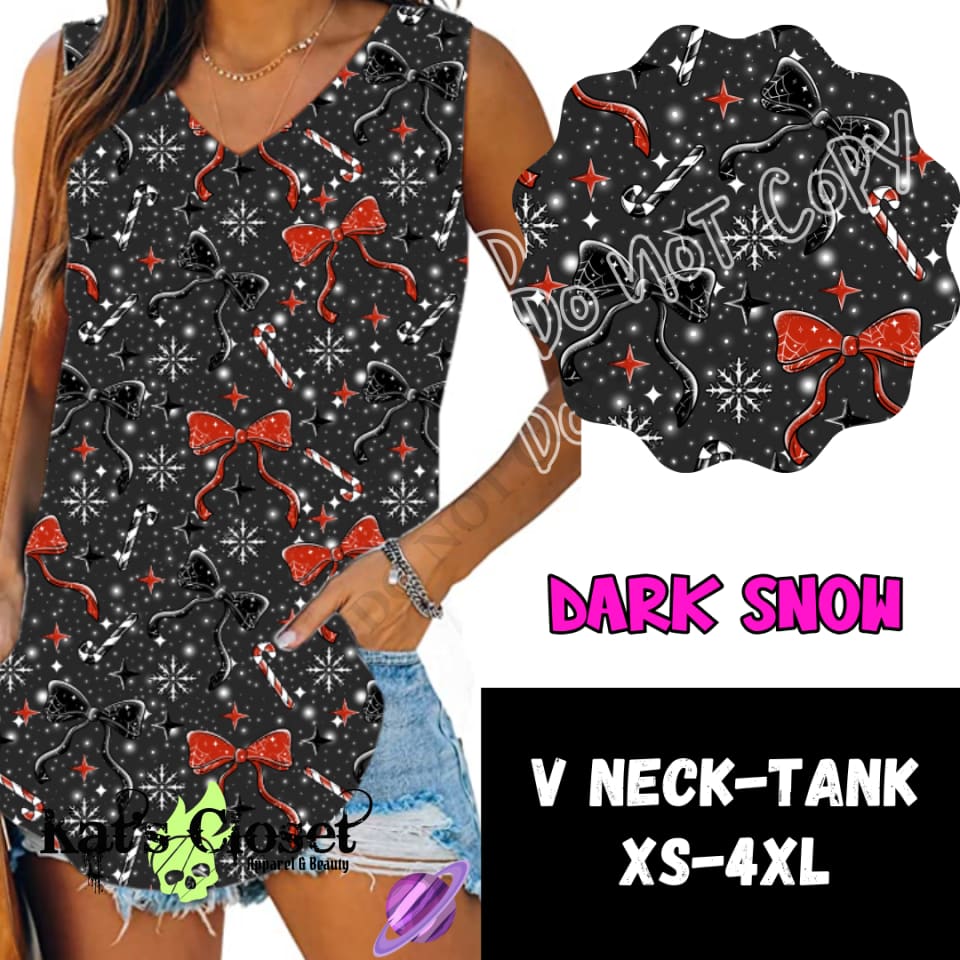 DARK SNOW V-NECK TANK PREORDER CLOSING 10/8 Tank Top