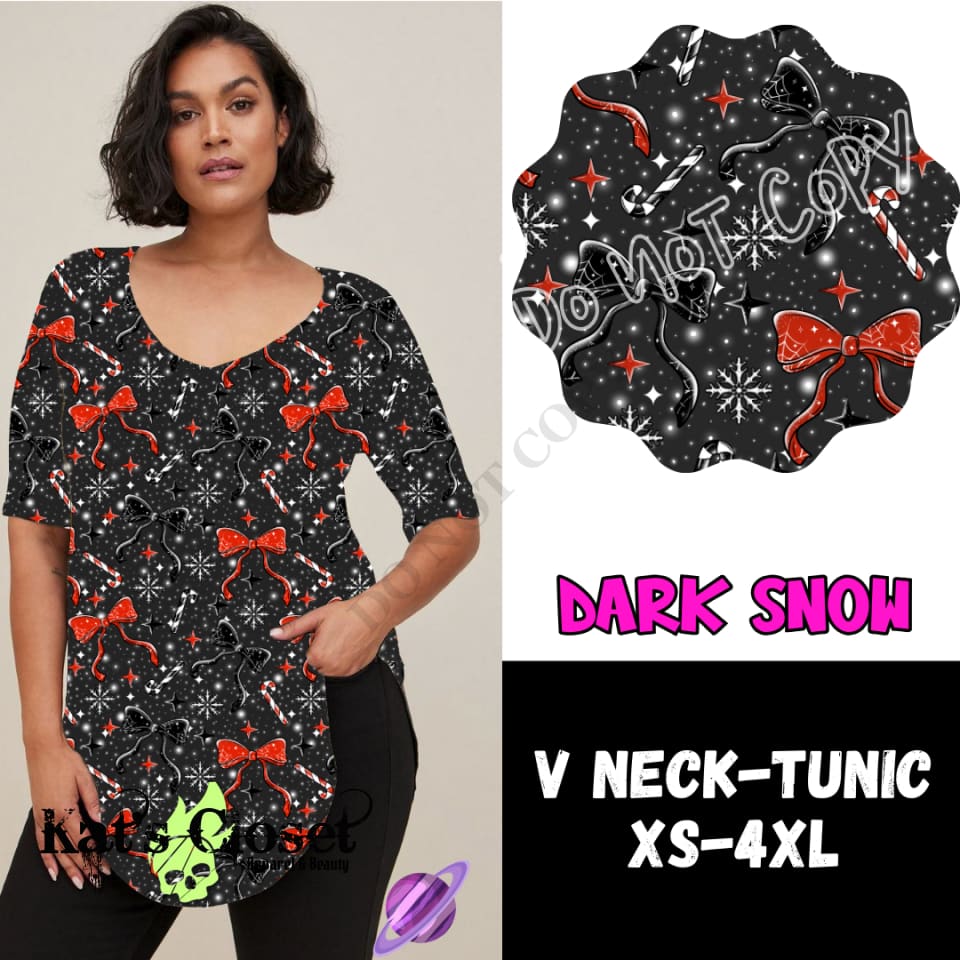 DARK SNOW V-NECK TUNIC PREORDER CLOSING 10/8 VNECK TUNICS