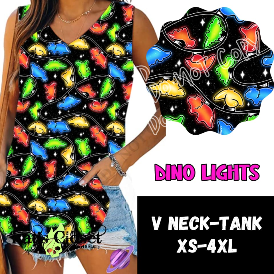 DINO LIGHTS V-NECK TANK PREORDER CLOSING 10/8 Tank Top