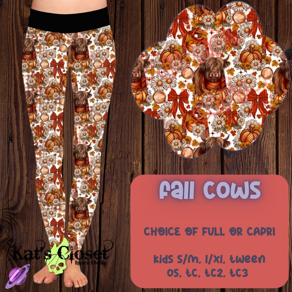 FALL COWS LEGGING/CAPRI PREORDER CLOSING 10/6 LEGGINGS & CAPRIS