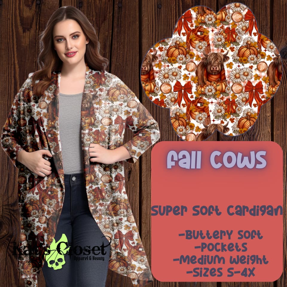 FALL COWS SOFT CARDIGAN PREORDER CLOSING 10/6 Cardigan/Kimono