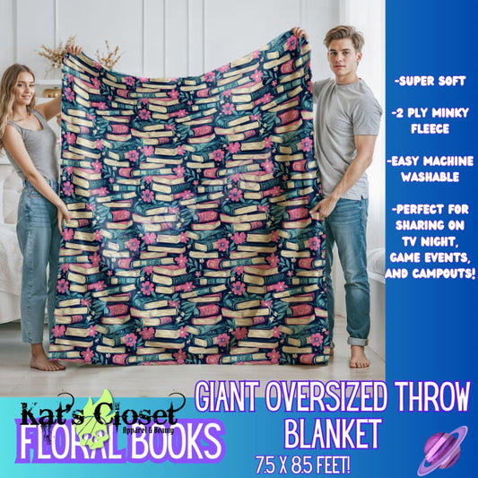 FLORAL BOOKS - GIANT SHAREABLE THROW BLANKETS ROUND 9 - PREORDER CLOSING 11/6 Blanket