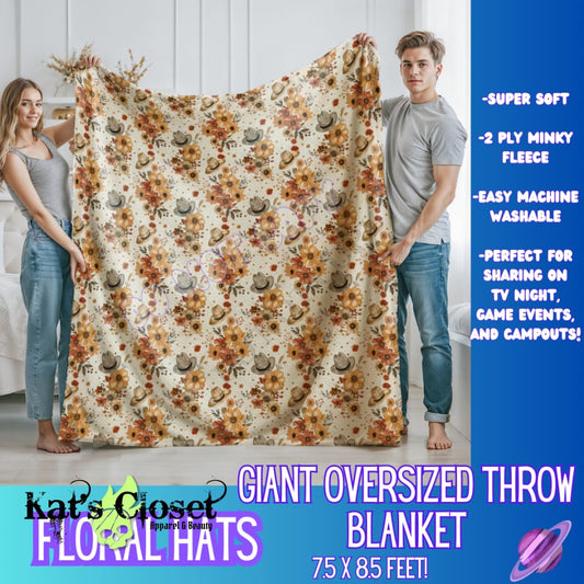 FLORAL HATS - GIANT SHAREABLE THROW BLANKETS ROUND 9 - PREORDER CLOSING 11/6 Blanket