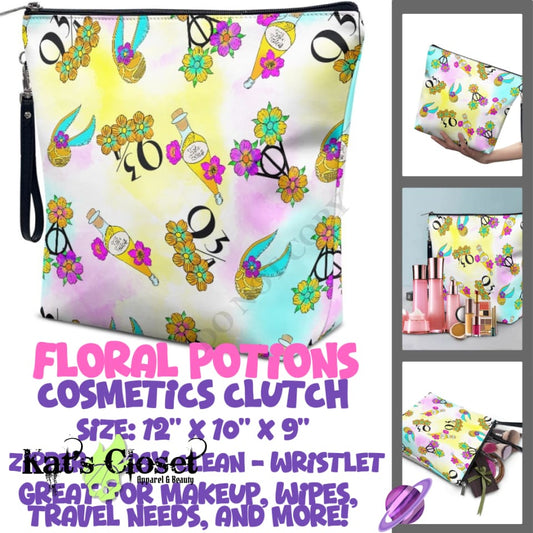 FLORAL POTIONS - CUSTOM COSMETIC CLUTCH PREORDER CLOSES 12/16 Bags and Wallets