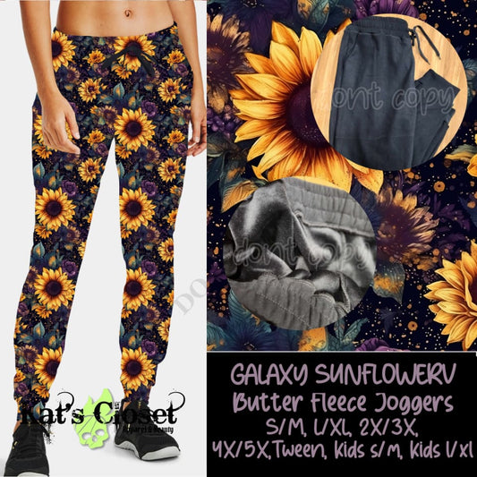 GALAXY SUNFLOWER - BUTTER FLEECE LINED UNISEX JOGGERS Joggers