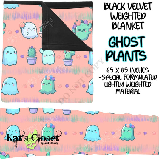 GHOST PLANTS - BLACK VELVET WEIGHTED BLANKET ROUND 4 PREORDER CLOSING 10/16 Blankets