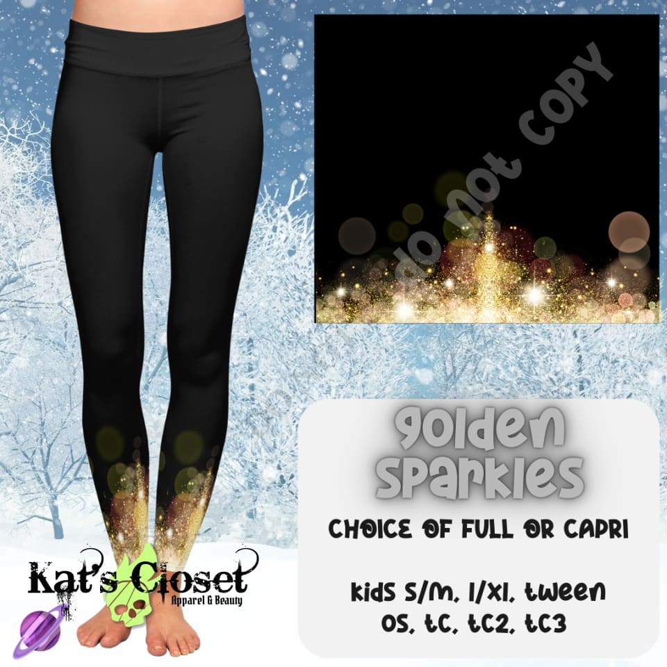 GOLDEN SPARKLES LEGGING/CAPRI PREORDER CLOSING 10/10 LEGGINGS & CAPRIS