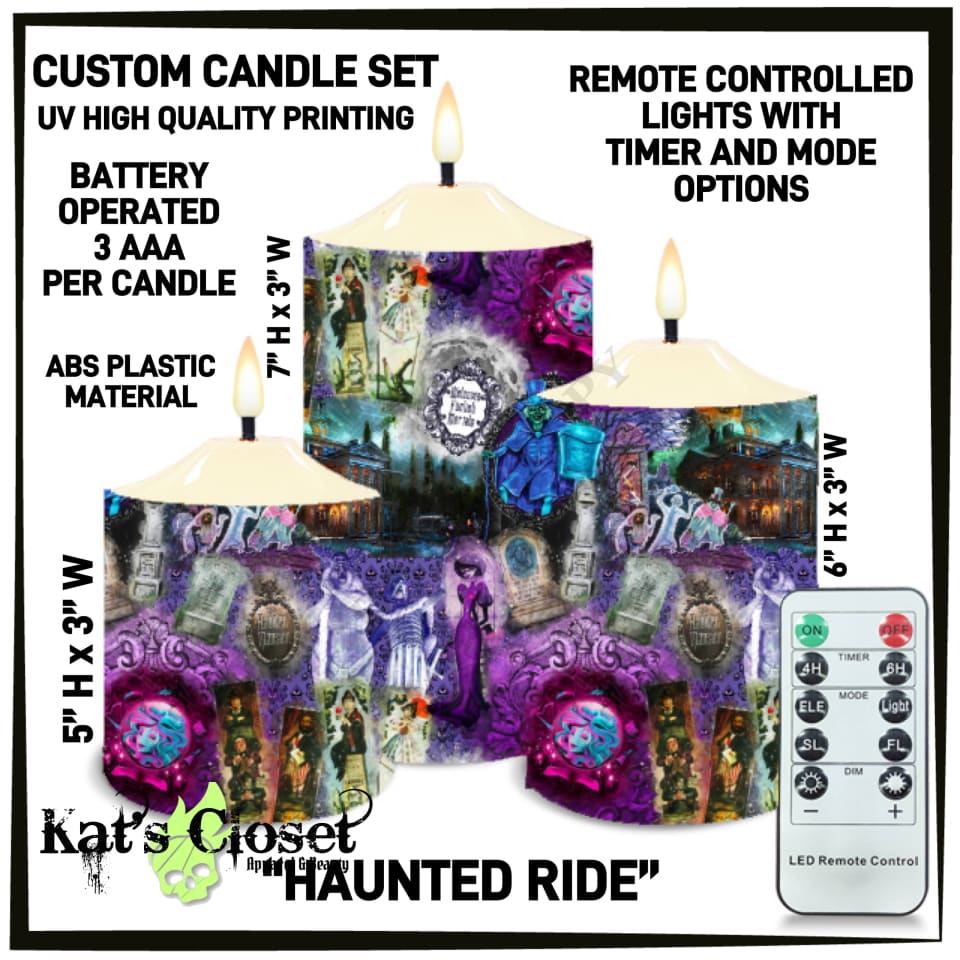 Haunted Ride 3-Piece Battery Operated Candle Set - Preorder ETA: Mid-Dec