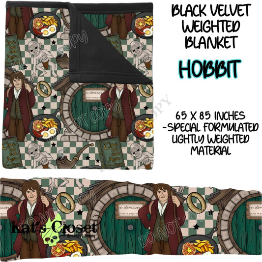 HOBBIT - BLACK VELVET WEIGHTED BLANKET ROUND 4 PREORDER CLOSING 10/16 Blankets