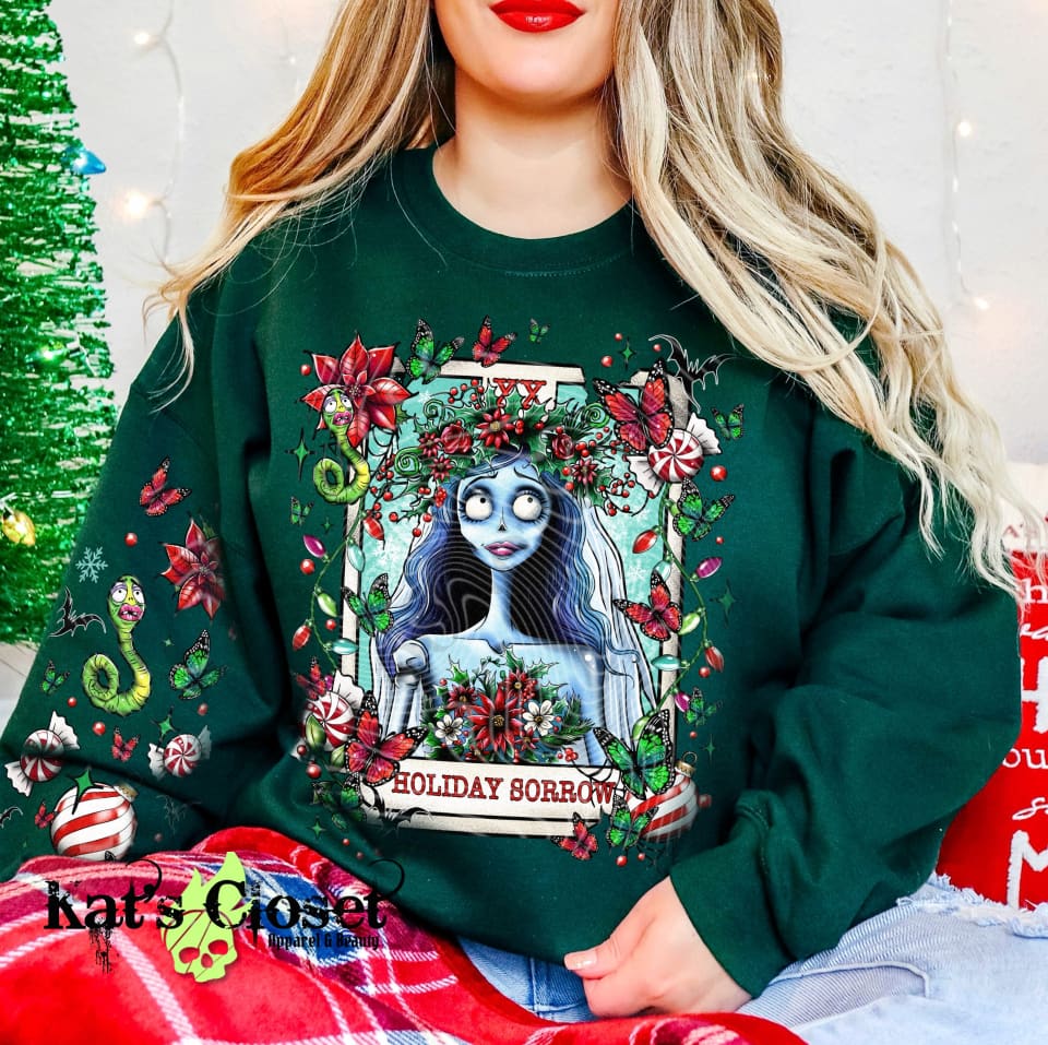 HOLIDAY SORROW - CREWNECK SWEATSHIRT W/ SLEEVE PRINT Sweatshirt