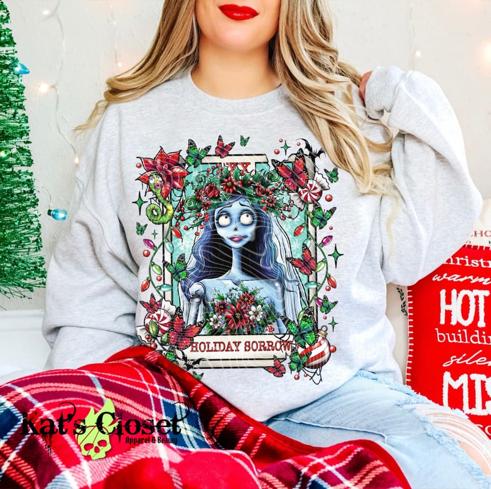 HOLIDAY SORROW - CREWNECK SWEATSHIRT W/ SLEEVE PRINT Sweatshirt