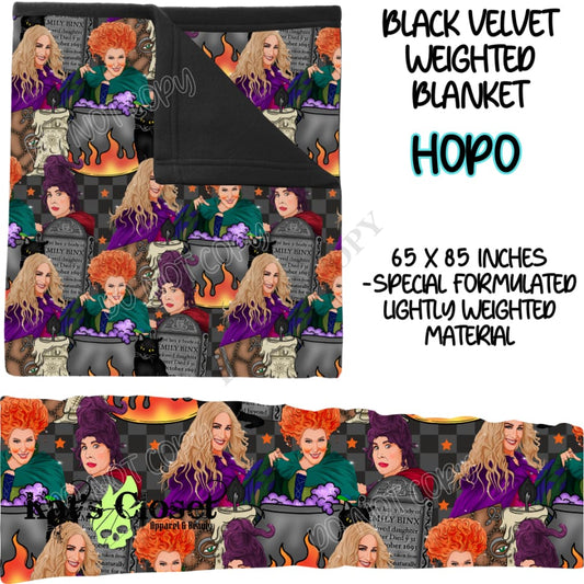 HOPO - BLACK VELVET WEIGHTED BLANKET ROUND 4 PREORDER CLOSING 10/16 Blankets