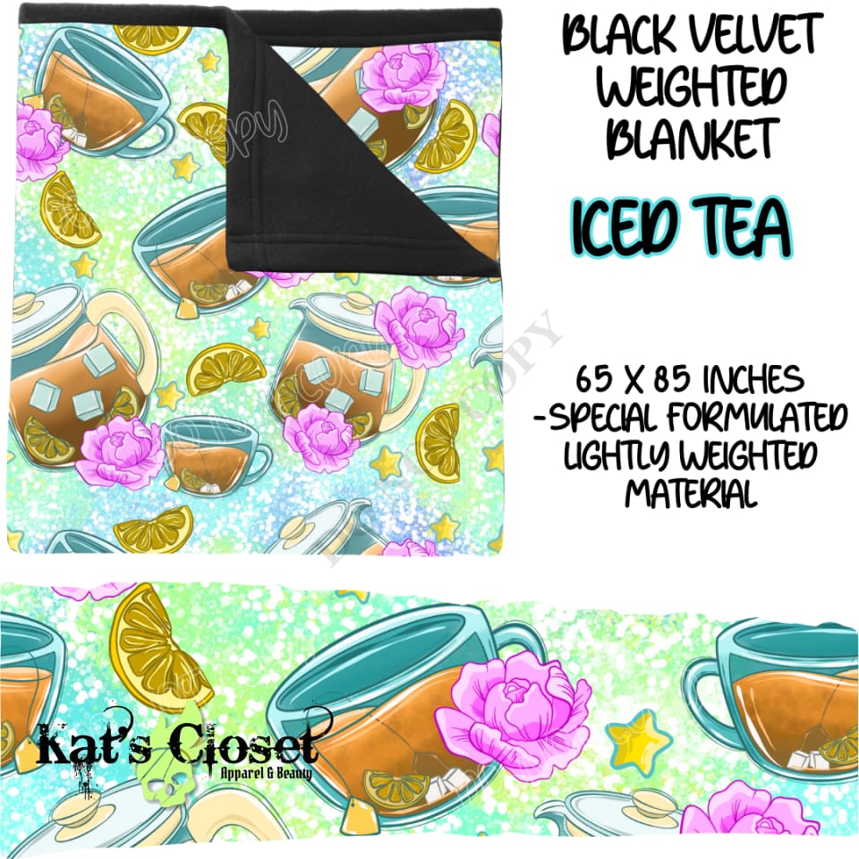 ICED TEA - BLACK VELVET WEIGHTED BLANKET ROUND 4 PREORDER CLOSING 10/16 Blankets