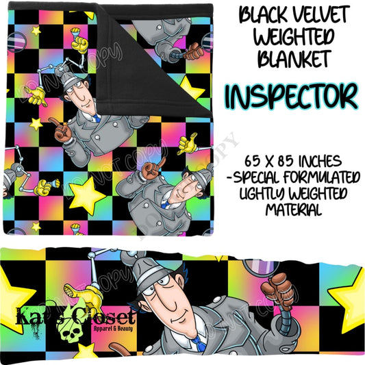 INSPECTOR - BLACK VELVET WEIGHTED BLANKET ROUND 4 PREORDER CLOSING 10/16 Blankets